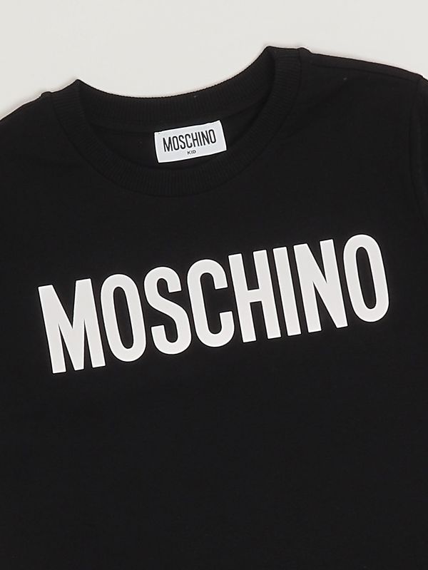 3. T-shirt fille en coton extensible Noir Moschino hum05ulba10