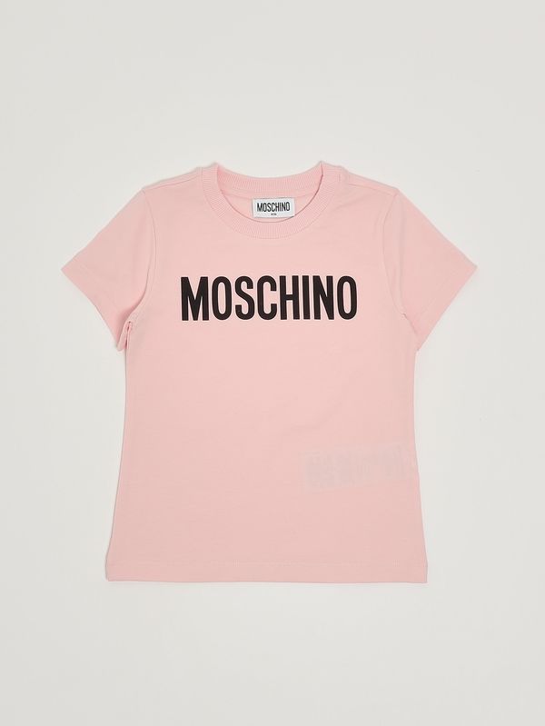 1. T-shirt fille en coton extensible Rose Moschino hum05ulba10