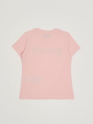2. T-shirt fille en coton extensible Rose