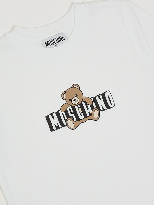 3. Kids' cotton T-shirt White Moschino hzm058laa3