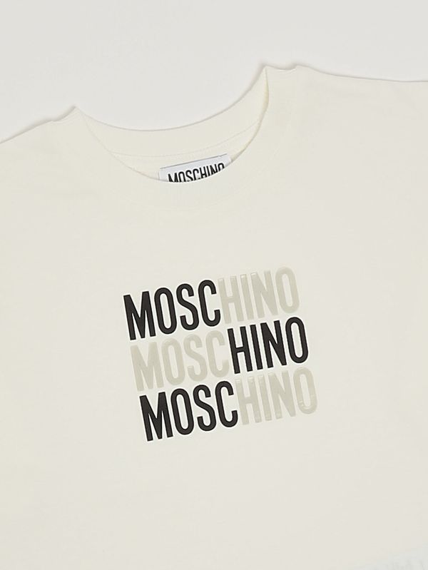 3. T-shirt enfant en coton Blanc Moschino h5m05glaa23