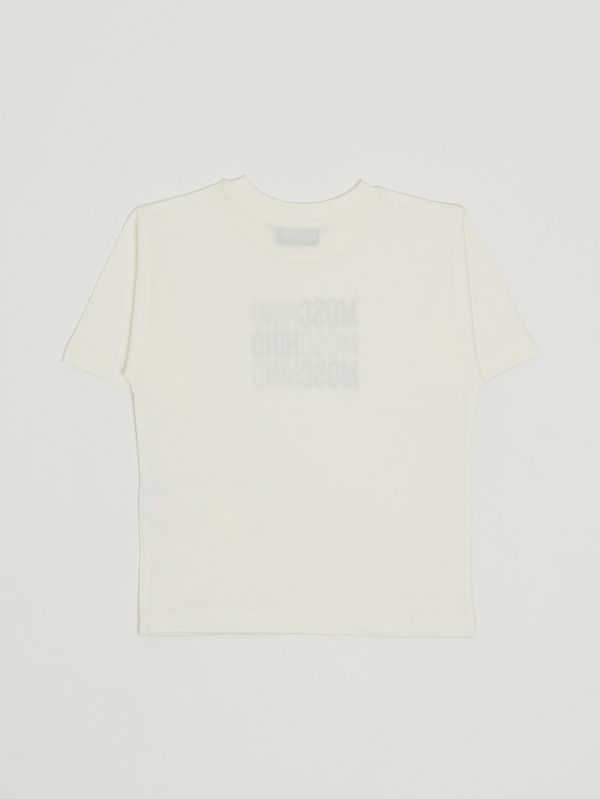 2. T-shirt enfant en coton Blanc Moschino h5m05glaa23