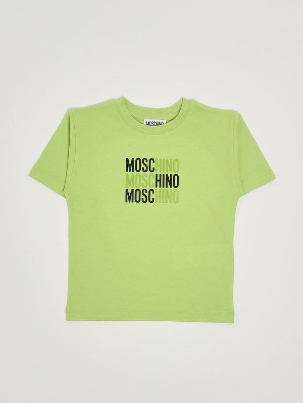 1. Kids' cotton T-shirt Green Moschino h5m05glaa23