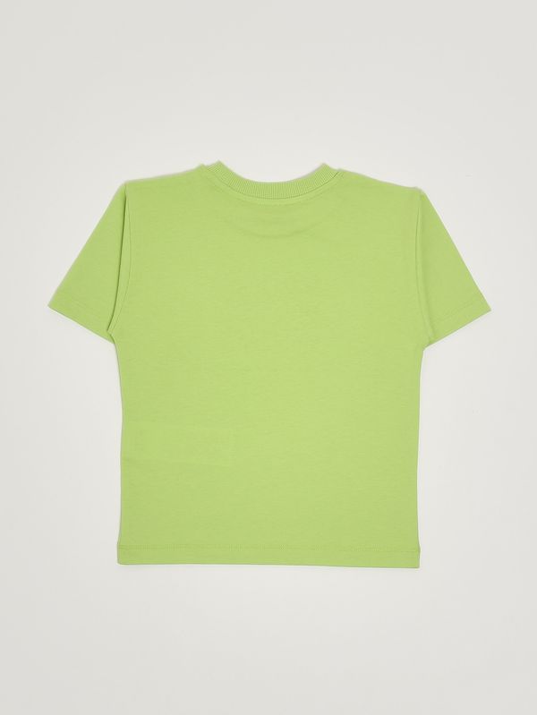 2. Kids' cotton T-shirt Green Moschino h5m05glaa23