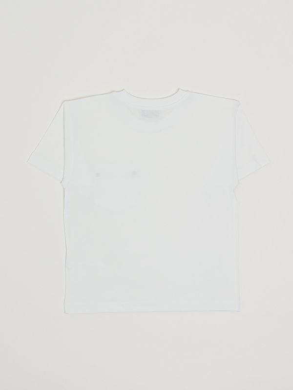 2. Boys' stretch cotton T-shirt White Moschino hum05mlaa01