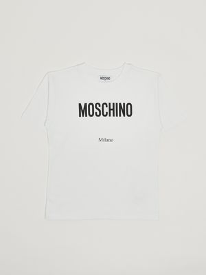 1. Camiseta de niño de algodón elástico Blanco