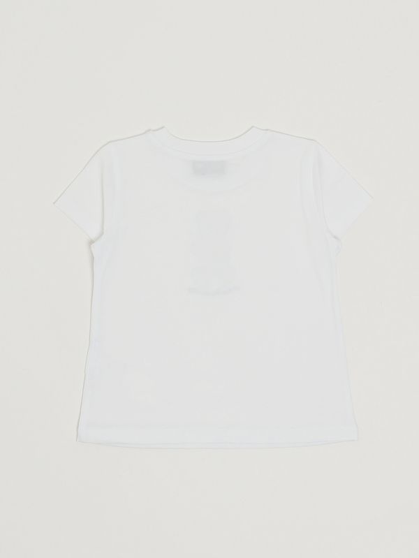 2. T-shirt fille en coton Blanc Moschino hgm06klaa02