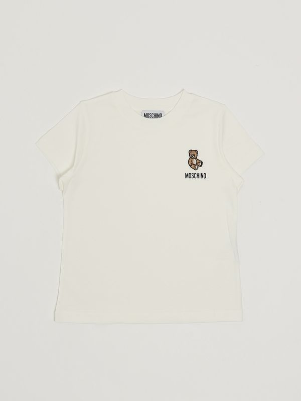 1. Jungen-T-Shirt aus Baumwolle Weiß Moschino hum05tlaa02