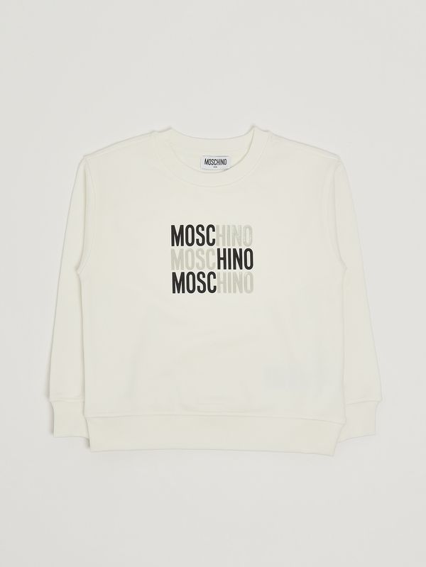 Sudadera para niño de algodón elástico Blanco Moschino