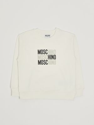 1. Sweat garçon en coton stretch Blanc