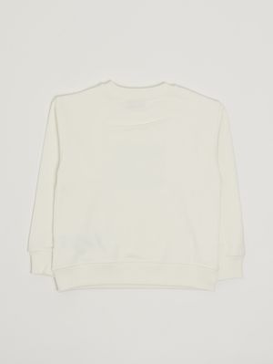 2. Sweat garçon en coton stretch Blanc