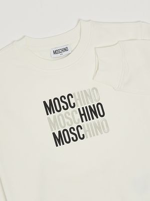 3. Sweat garçon en coton stretch Blanc