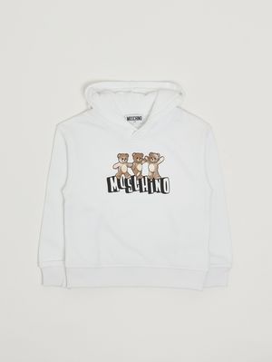 1. Sweat-shirt garçon en coton stretch Blanc
