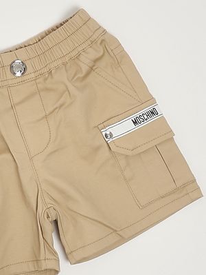 3. Bermuda pour nouveau-né en coton stretch Beige