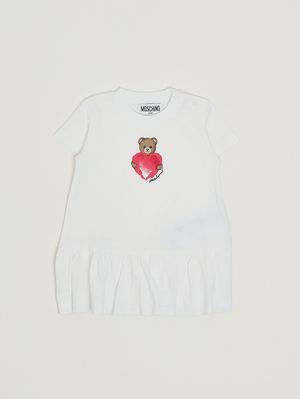 1. Baumwollkleid für Neugeborene Weiß