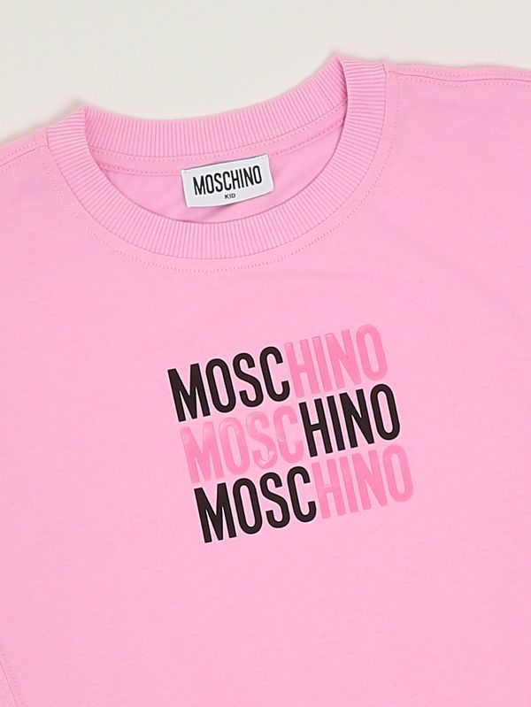 3. Robe fille en coton Rose Moschino hdv0htlaa23