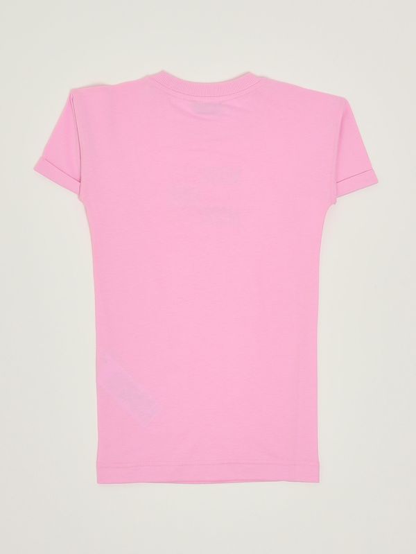 2. Robe fille en coton Rose Moschino hdv0htlaa23