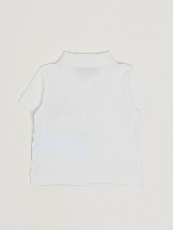 2. Polo para recién nacido de algodón elástico Blanco Moschino mum04jlfa09