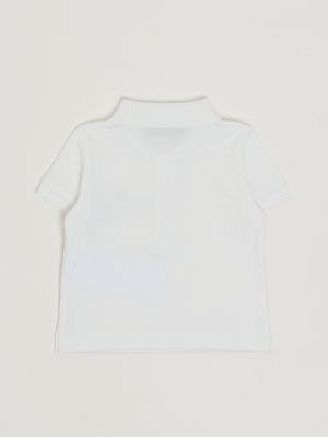 2. Polo para recién nacido de algodón elástico Blanco