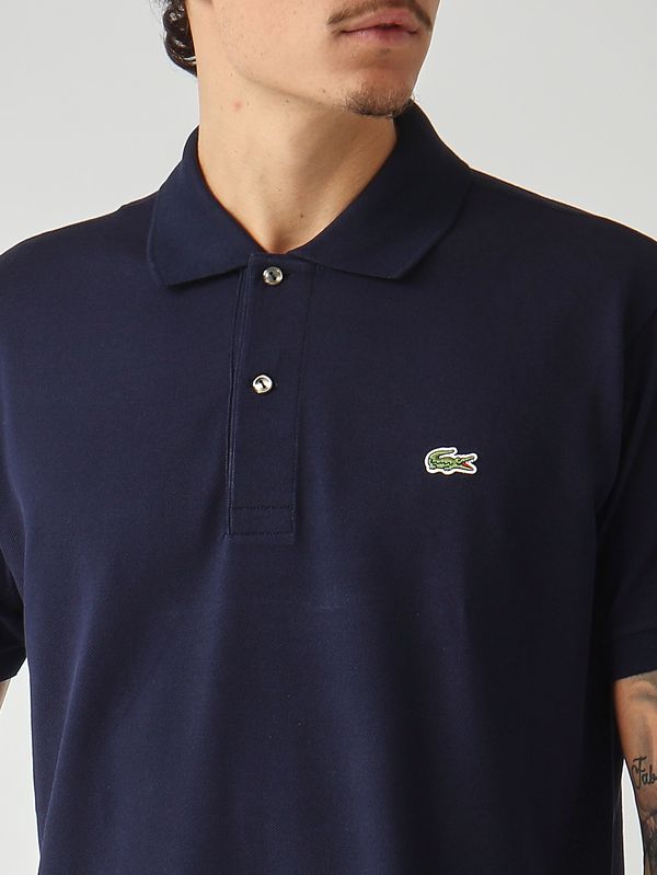 5. Men's L.12.12 classic-fit polo in cotton petit piqué Navy Lacoste 1212