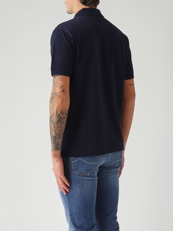 4. Men's L.12.12 classic-fit polo in cotton petit piqué Navy Lacoste 1212