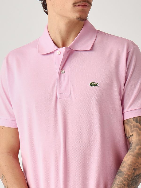 4. Men's L.12.12 classic-fit polo in cotton petit piqué Rose Lacoste 1212