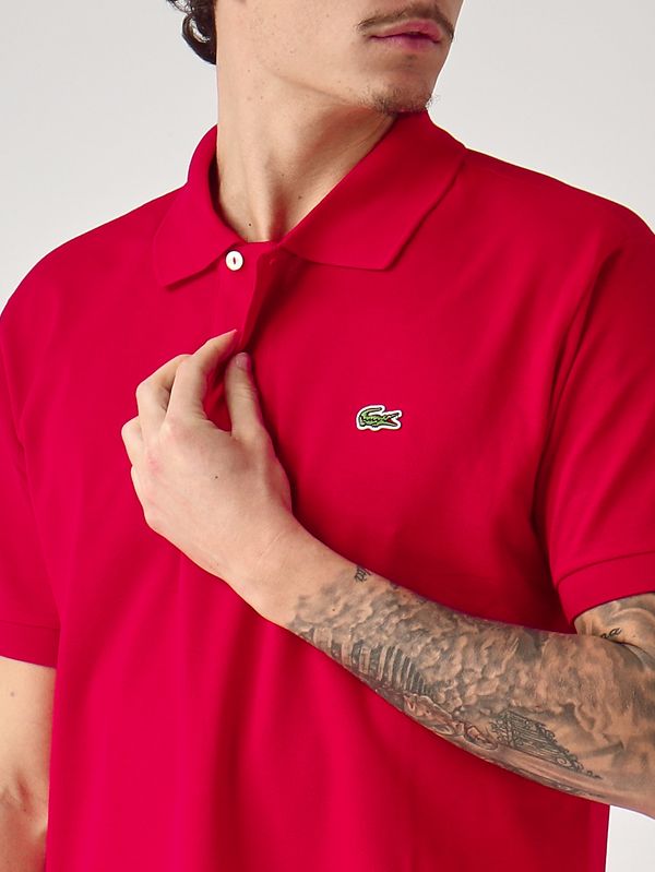 4. Men's L.12.12 classic-fit polo in cotton petit piqué Red Lacoste 1212