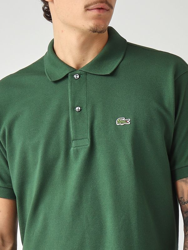 5. Men's L.12.12 classic-fit polo in cotton petit piqué Green Lacoste 1212