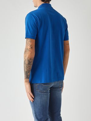4. Polo hombre L.12.12 de corte clásico en petit piqué de algodón Azul real