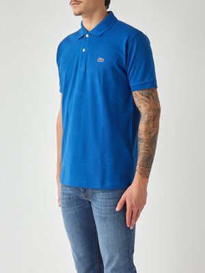 3. Polo hombre L.12.12 de corte clásico en petit piqué de algodón Azul real