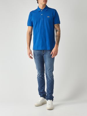2. Polo hombre L.12.12 de corte clásico en petit piqué de algodón Azul real