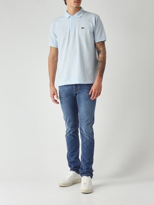 2. Polo hombre L.12.12 de corte clásico en petit piqué de algodón Cielo