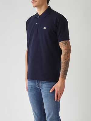 3. Polo hombre L.12.12 de corte clásico en petit piqué de algodón Azul marino