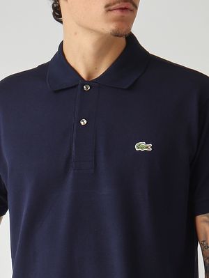 5. Polo hombre L.12.12 de corte clásico en petit piqué de algodón Azul marino