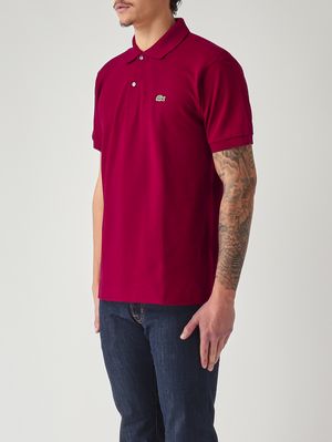2. Polo hombre L.12.12 de corte clásico en petit piqué de algodón Burdeos