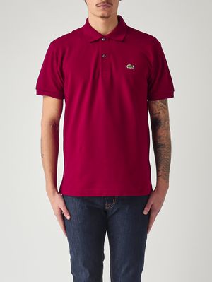1. Polo hombre L.12.12 de corte clásico en petit piqué de algodón Burdeos