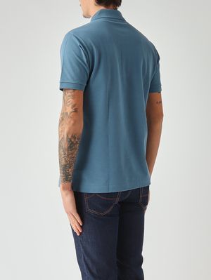 3. Polo hombre L.12.12 de corte clásico en petit piqué de algodón Celeste Pastel