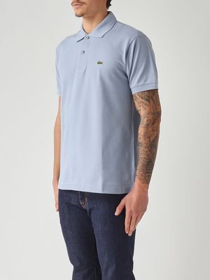 2. Polo hombre L.12.12 de corte clásico en petit piqué de algodón Polvo celeste