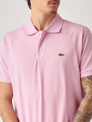 4. Polo hombre L.12.12 de corte clásico en petit piqué de algodón Rosa