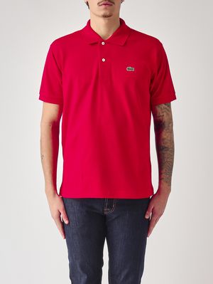 1. Polo hombre L.12.12 de corte clásico en petit piqué de algodón Rojo