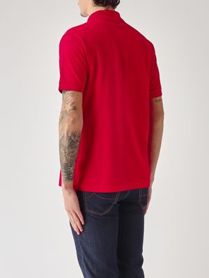 3. Polo hombre L.12.12 de corte clásico en petit piqué de algodón Rojo