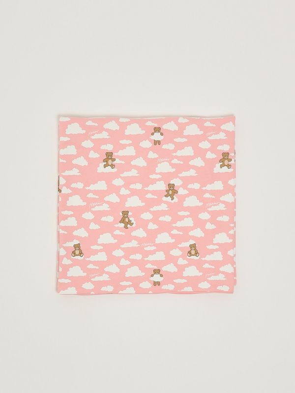 1. Couverture en coton pour nouveau-né Rose Moschino mrb00flca19