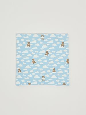 1. Babydecke aus Baumwolle Hellblau