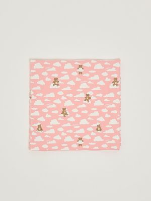 1. Couverture en coton pour nouveau-né Rose