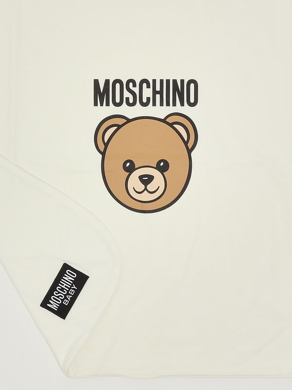 2. Cotton baby blanket White Moschino mub00mlca19