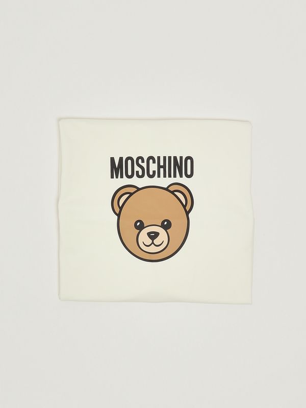 1. Cotton baby blanket White Moschino mub00mlca19