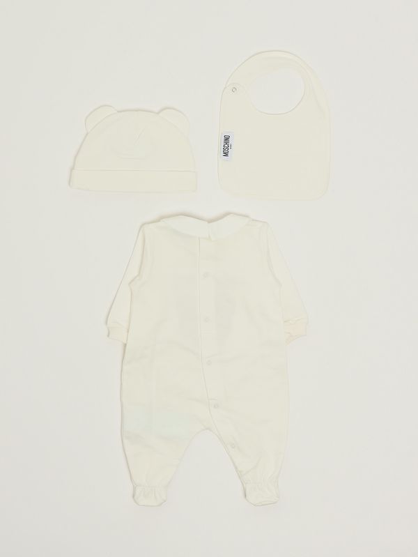 2. Set neonato in cotone Bianco Moschino muy097lca19