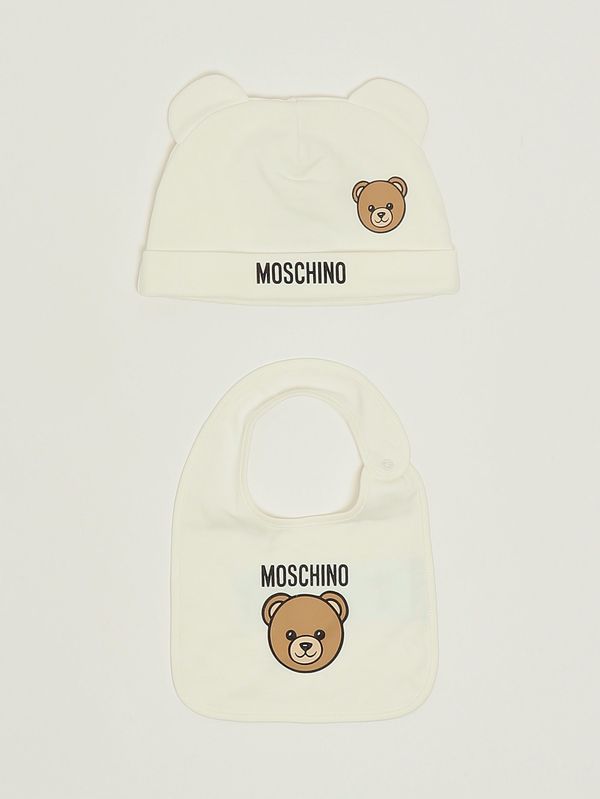 Ensemble en coton pour nouveau-né Blanc Moschino
