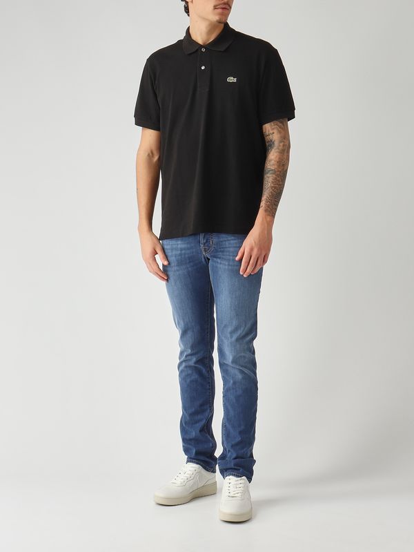 2. Polo uomo L.12.12 in cotone organico stretch ultra leggero Nero Lacoste ph9851