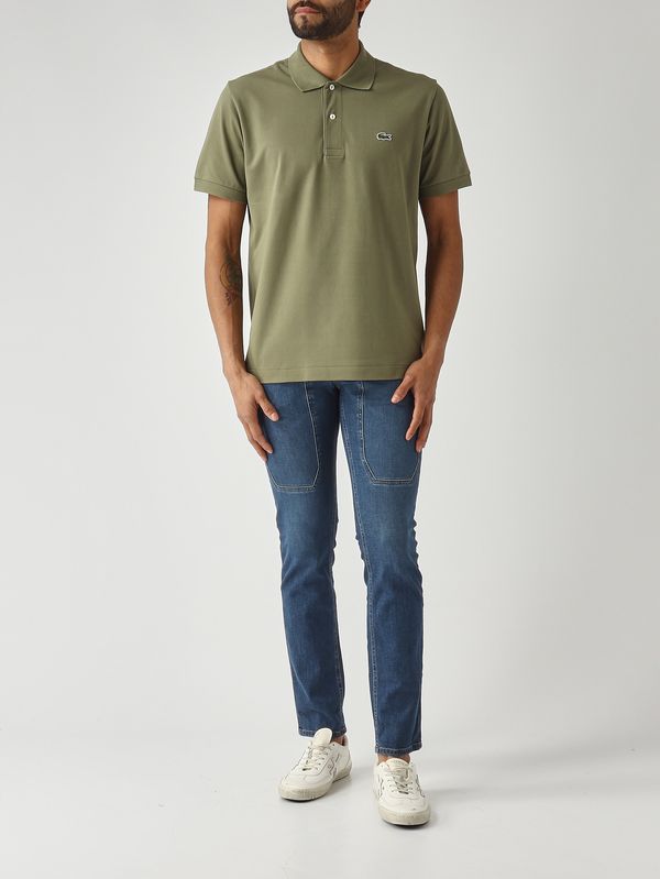 2. Herren-Poloshirt L.12.12 aus ultraleichter Stretch-Bio-Baumwolle Militärgrün Lacoste ph9851